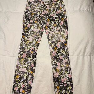 Women’s Madewell Floral Print Skinny Skinny Ankle Jeans Size 24